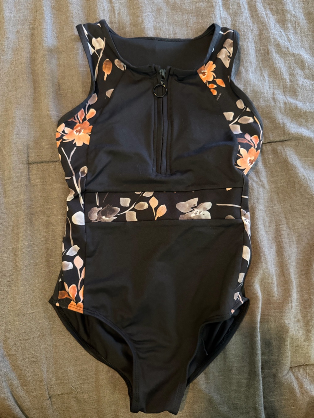 (GIRLS) Danz N Motion Zip Floral Leotard